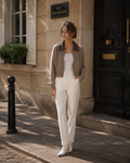 Cropped gebreid vest met rits