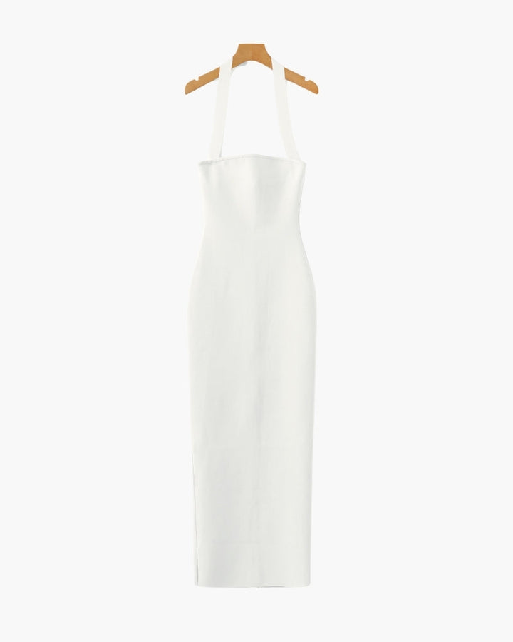 Halter Neck Slim Fit Maxi Dress
