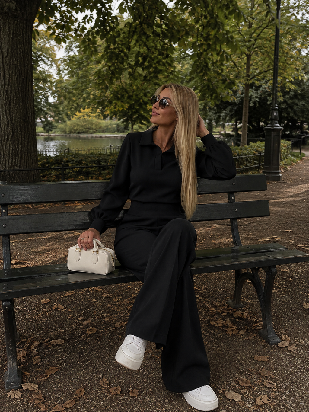 Brynelle - Chic Vrouwen Set Blouse En Brede Broek