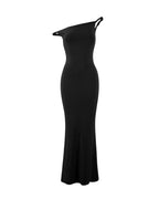 One-Shoulder Bodycon Maxi Jurk
