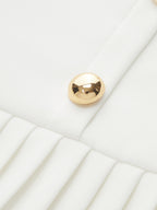 Geplooide Mini Jurk met Metalen Detail