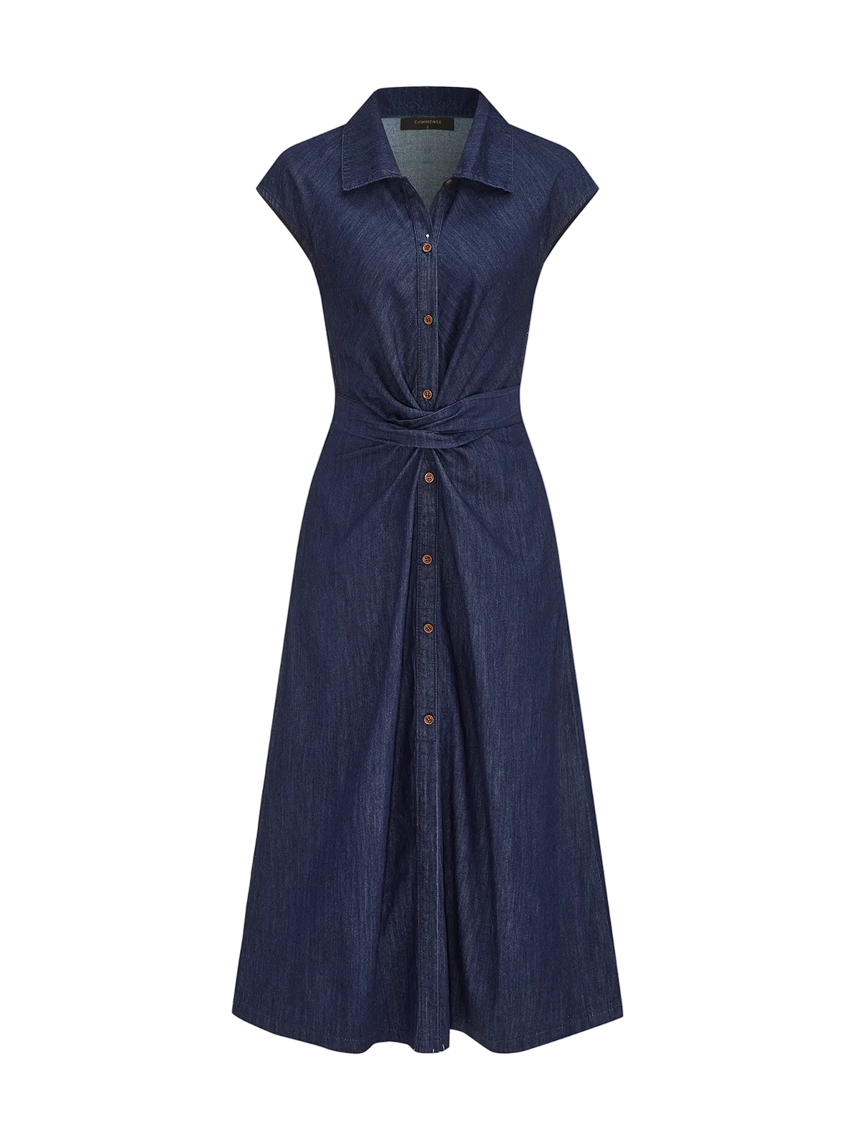 Midi Blousejurk met Gedrapeerde Taille