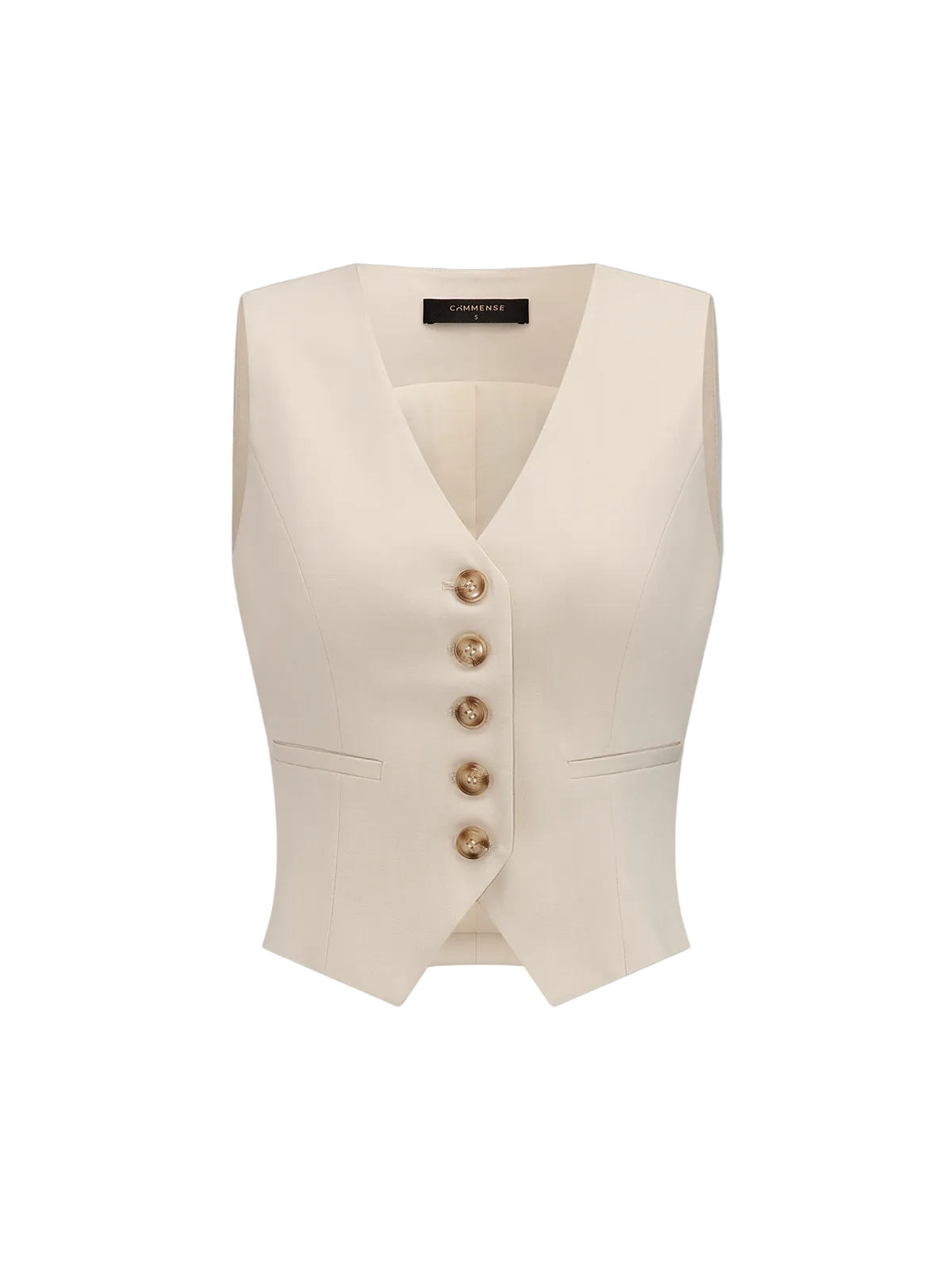 De Belvédère Set – Gilet met V-Hals & Pantalon met Wijde Pijpen