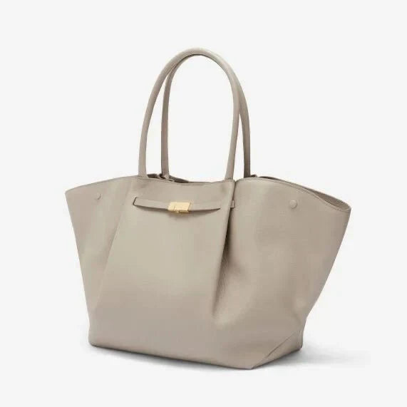 Luxe Oversized Schoudertas met Gouden Sluiting