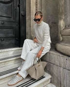 Luxe Oversized Schoudertas met Gouden Sluiting