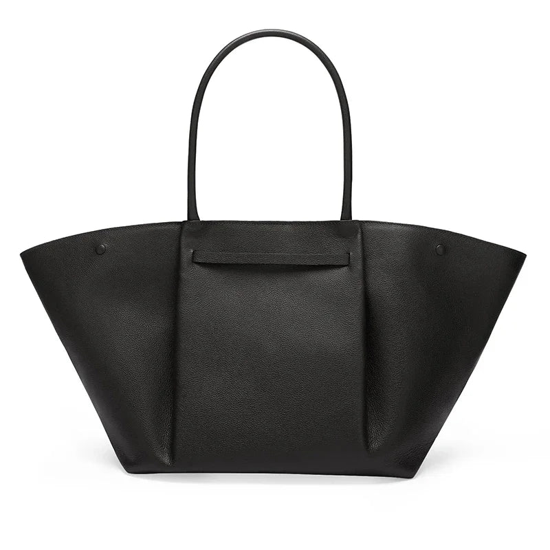 Luxe Oversized Schoudertas met Gouden Sluiting