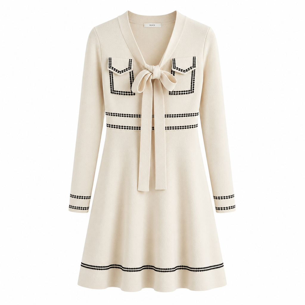 Vintage Witte Old Money Jurk
