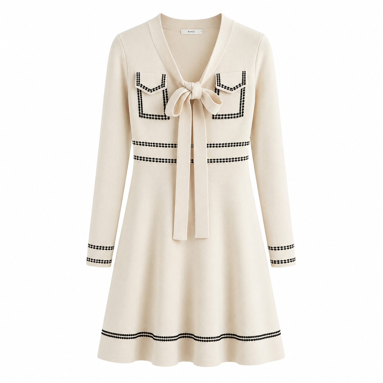 Vintage Witte Old Money Jurk