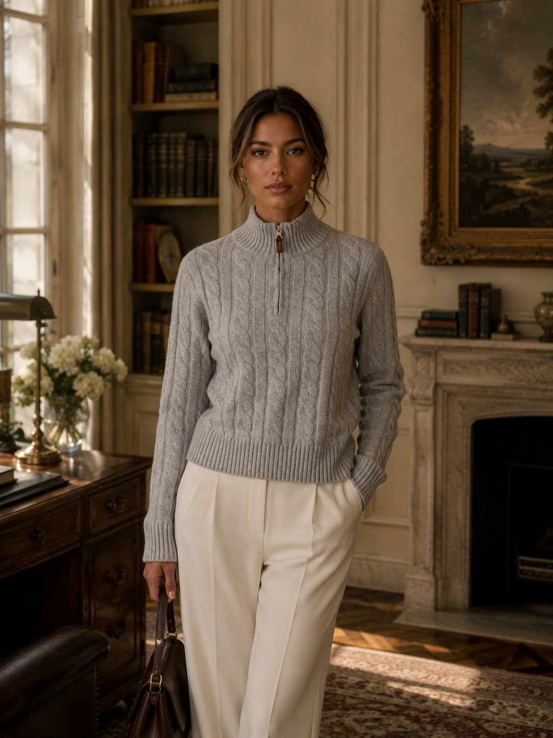 Dames Verbier Half-Zip Trui