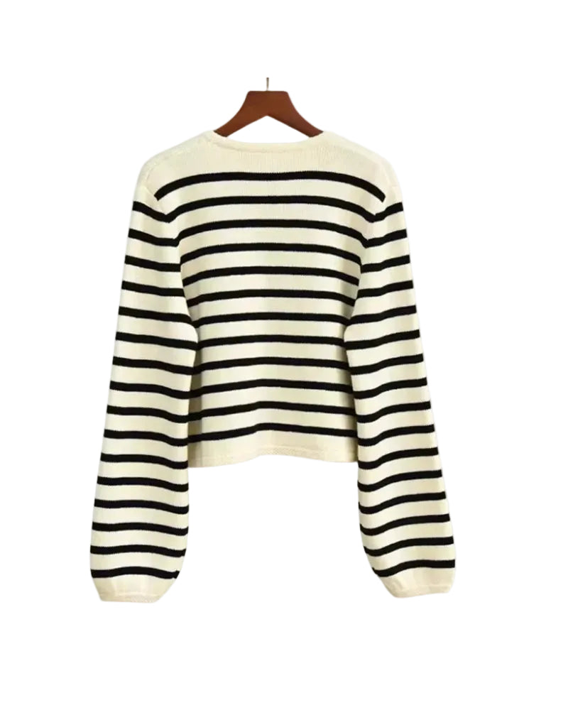 Premium Gestreepte Wollen Spencer