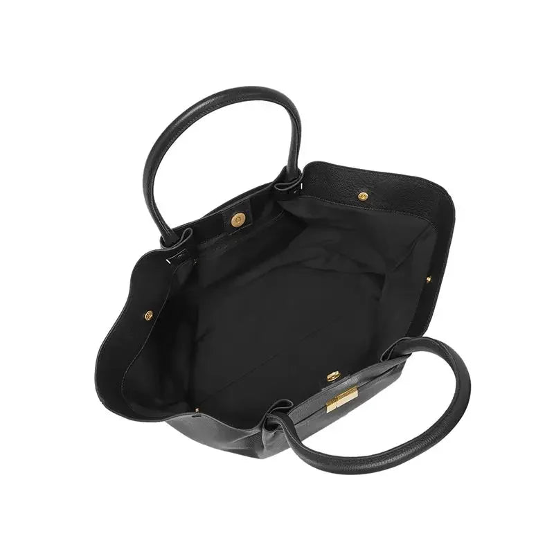 Luxe Oversized Schoudertas met Gouden Sluiting