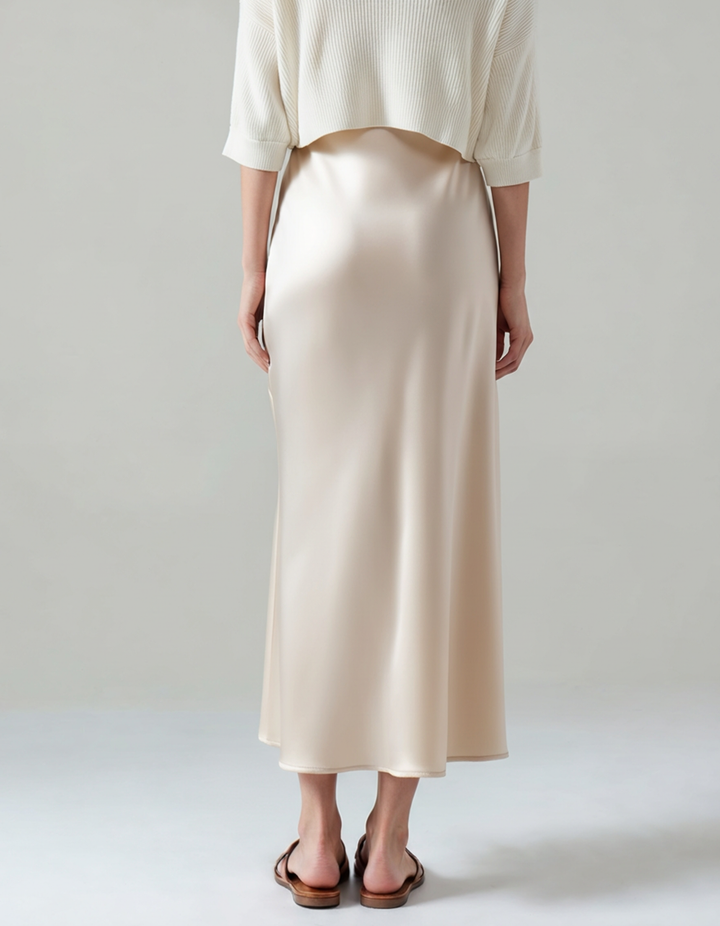 Old Money Elegante Zijden Rok