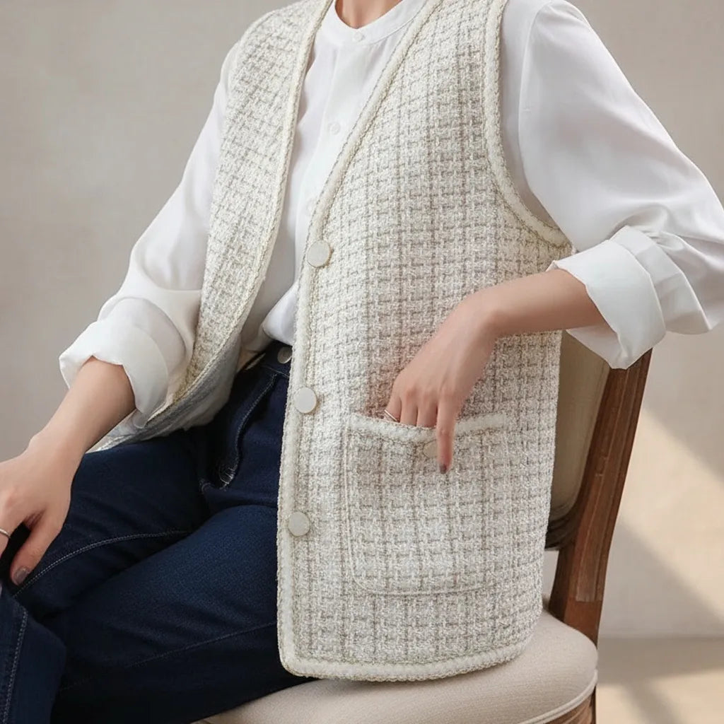 Gilet Tweed Femme