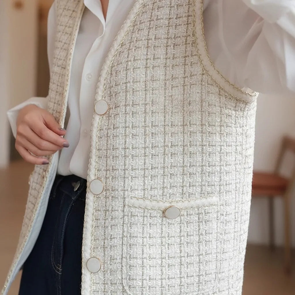 Gilet Tweed Femme