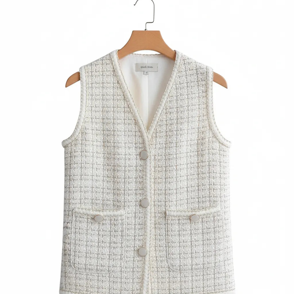 Gilet Tweed Femme