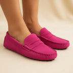 De Klassieke Roze Loafer