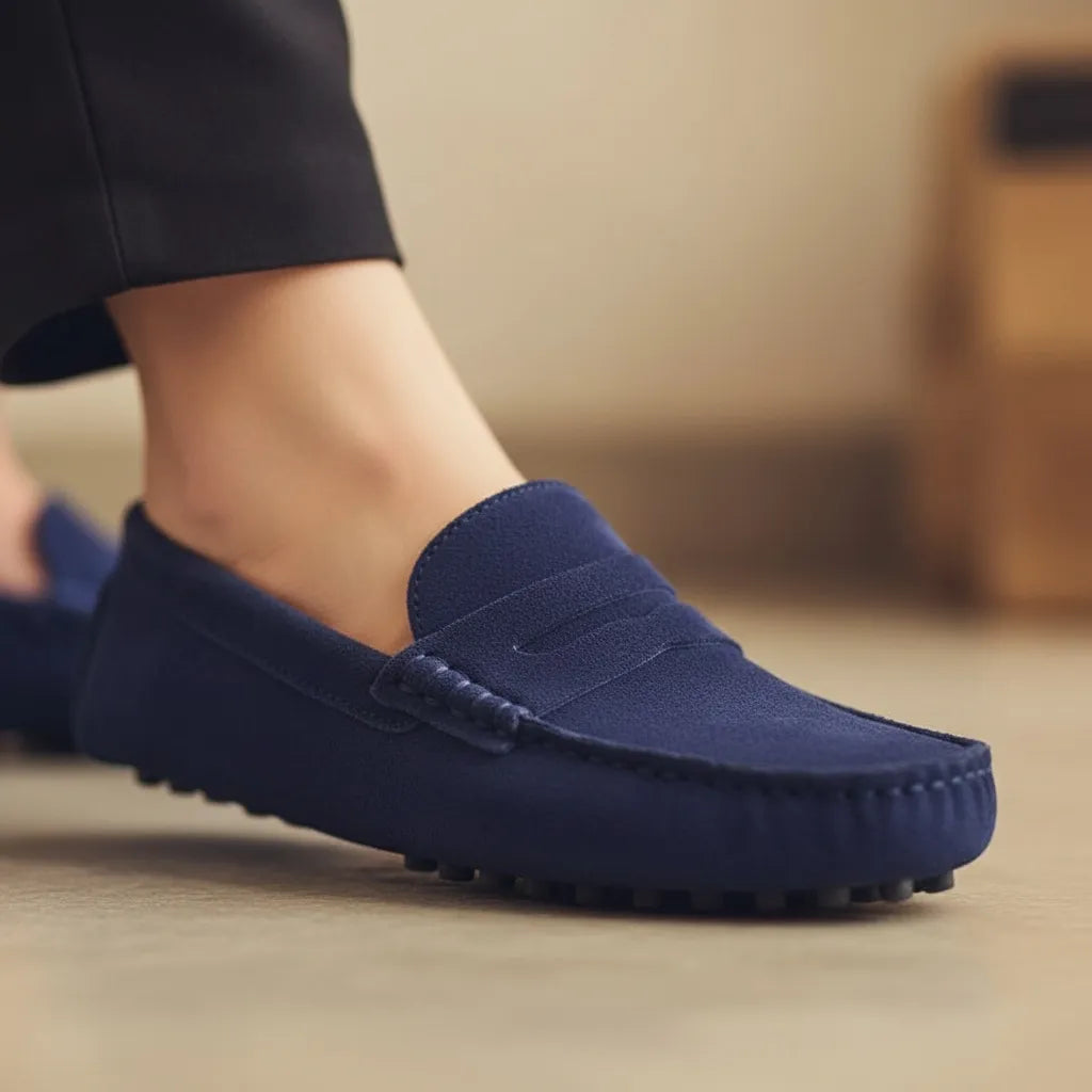 De Klassieke Blauwe Loafer