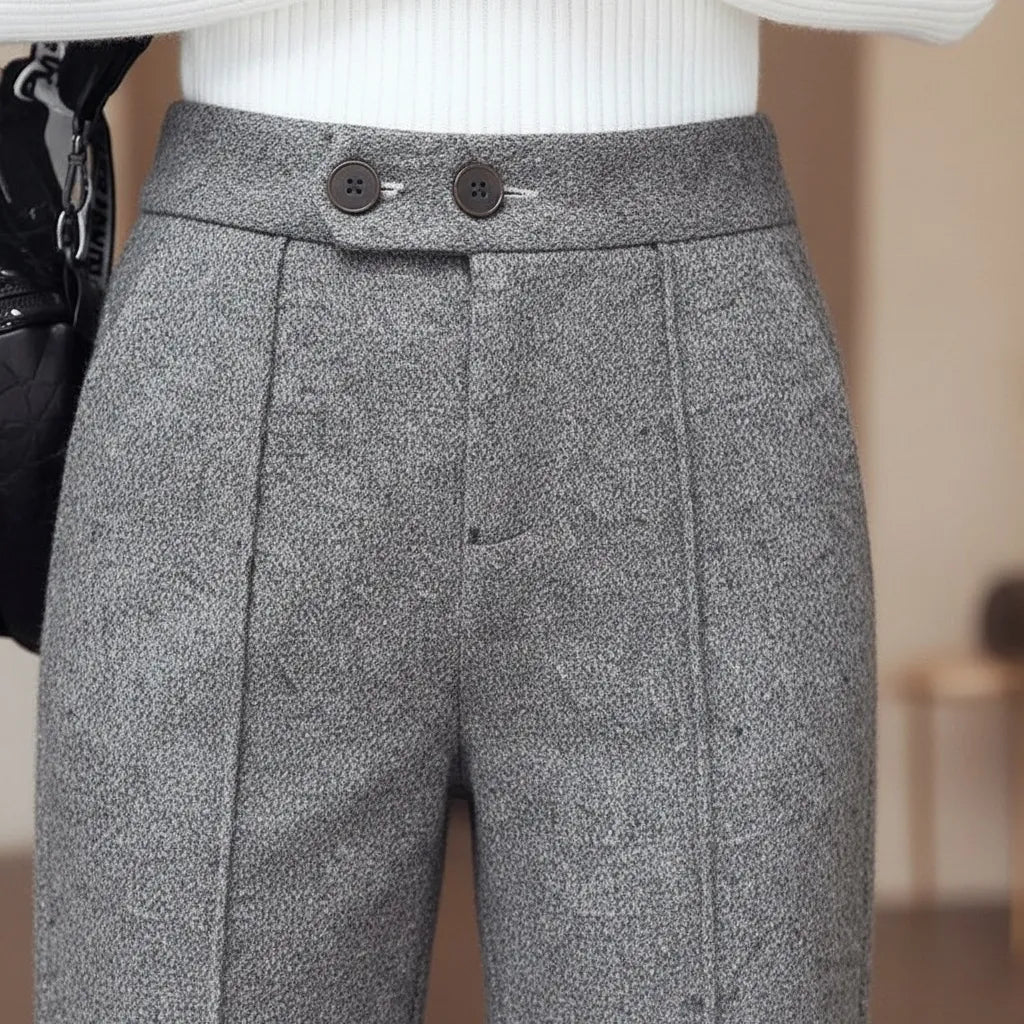 Pantalon Évasé Taille Haute