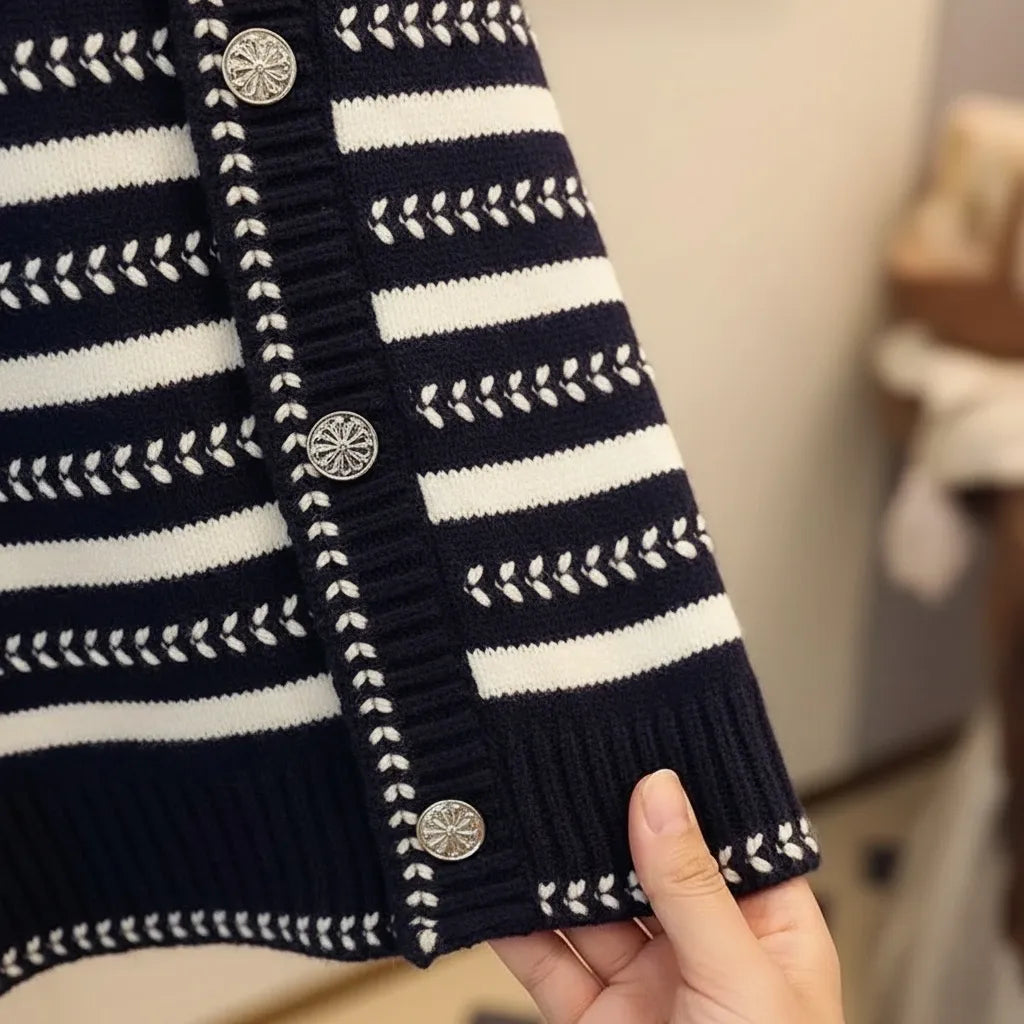 Marineblauwe Bretonse Trui voor Dames