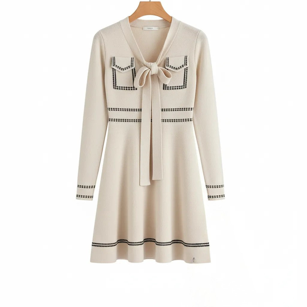 Vintage Witte Old Money Jurk