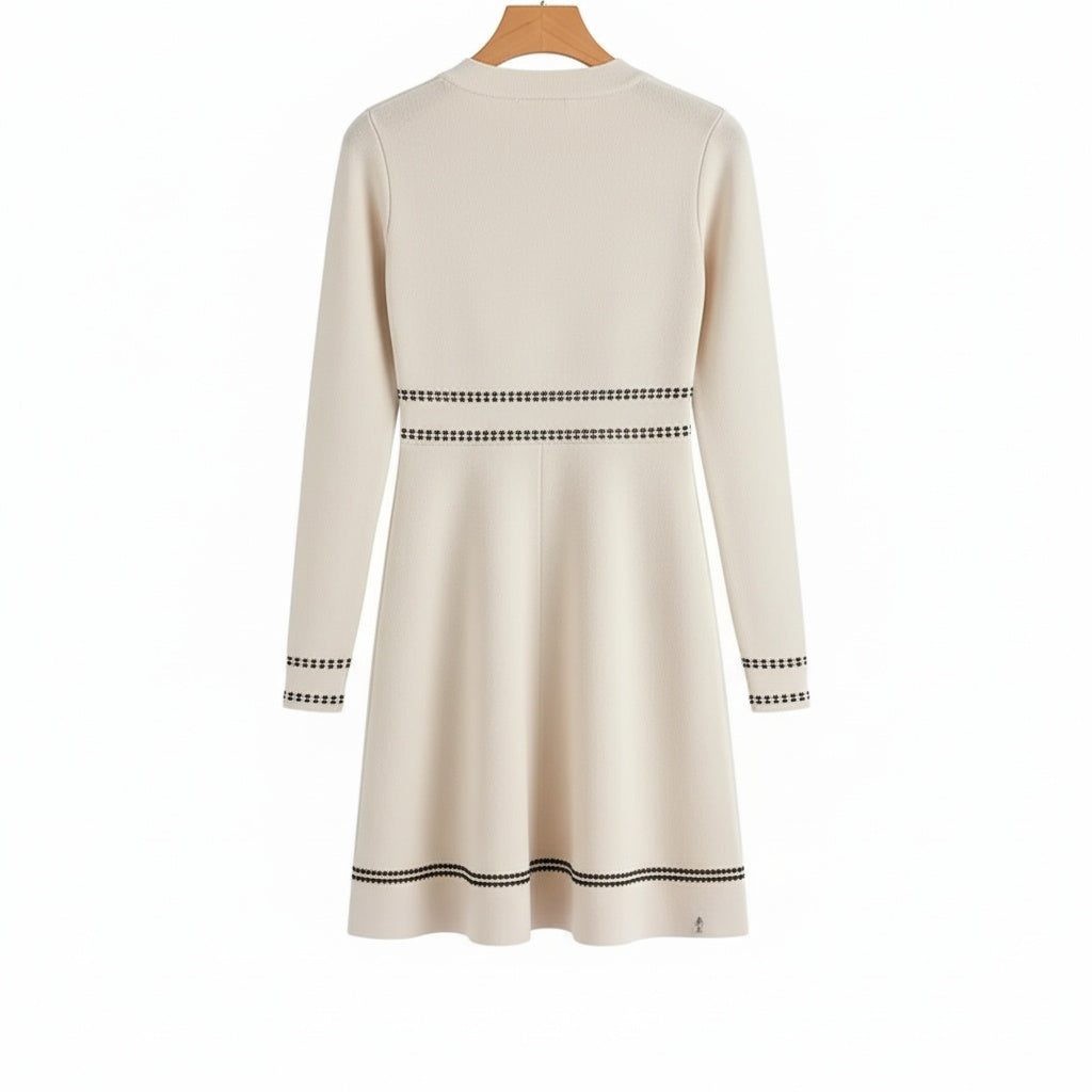 Vintage Witte Old Money Jurk