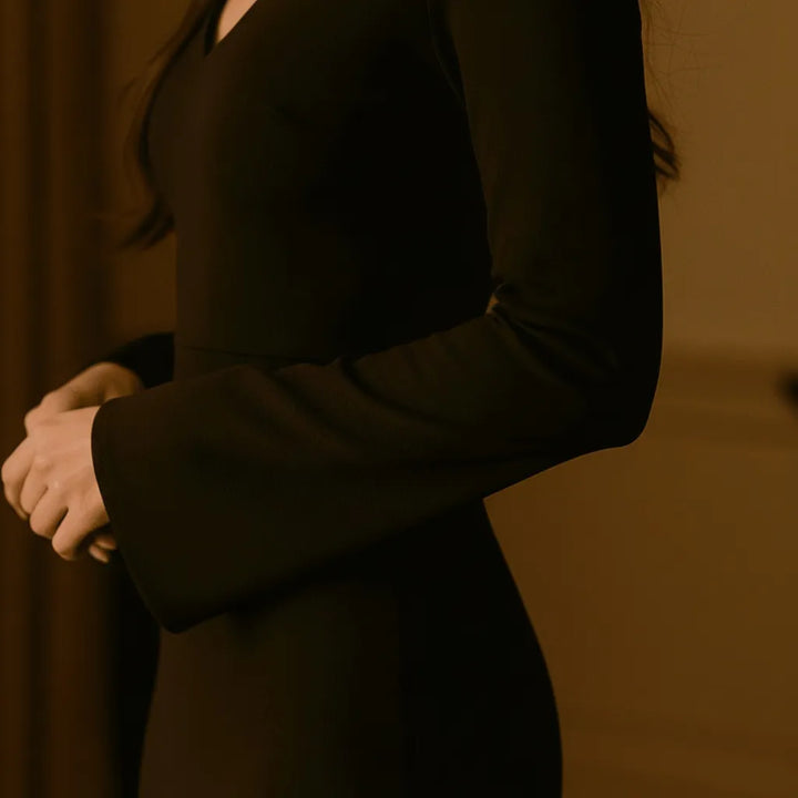 Robe en Soie Noire