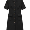 Zwarte Old Money Jurk