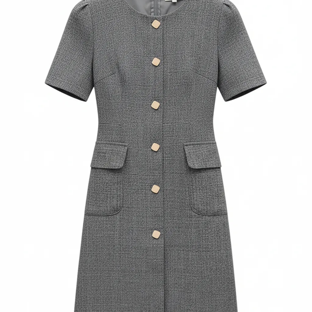 Zwarte Old Money Jurk
