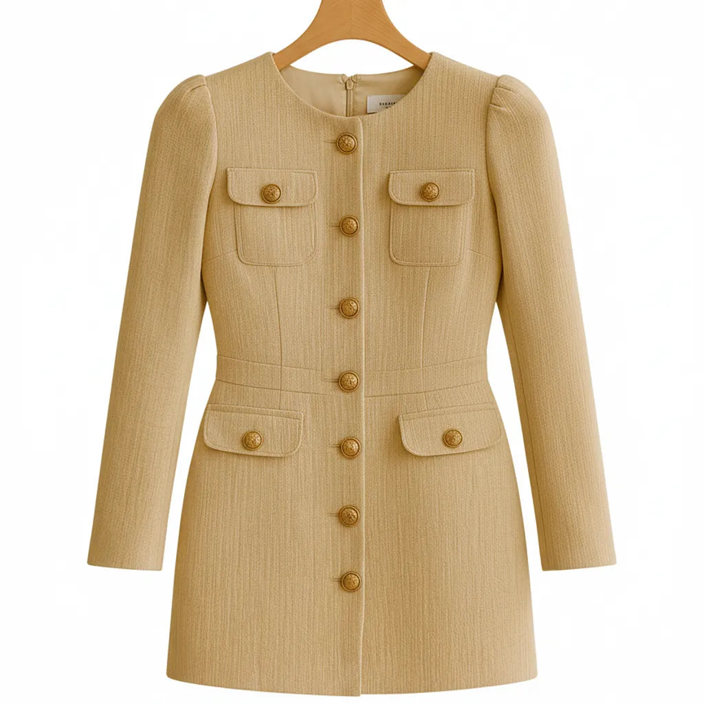 Witte Old Money Jurk