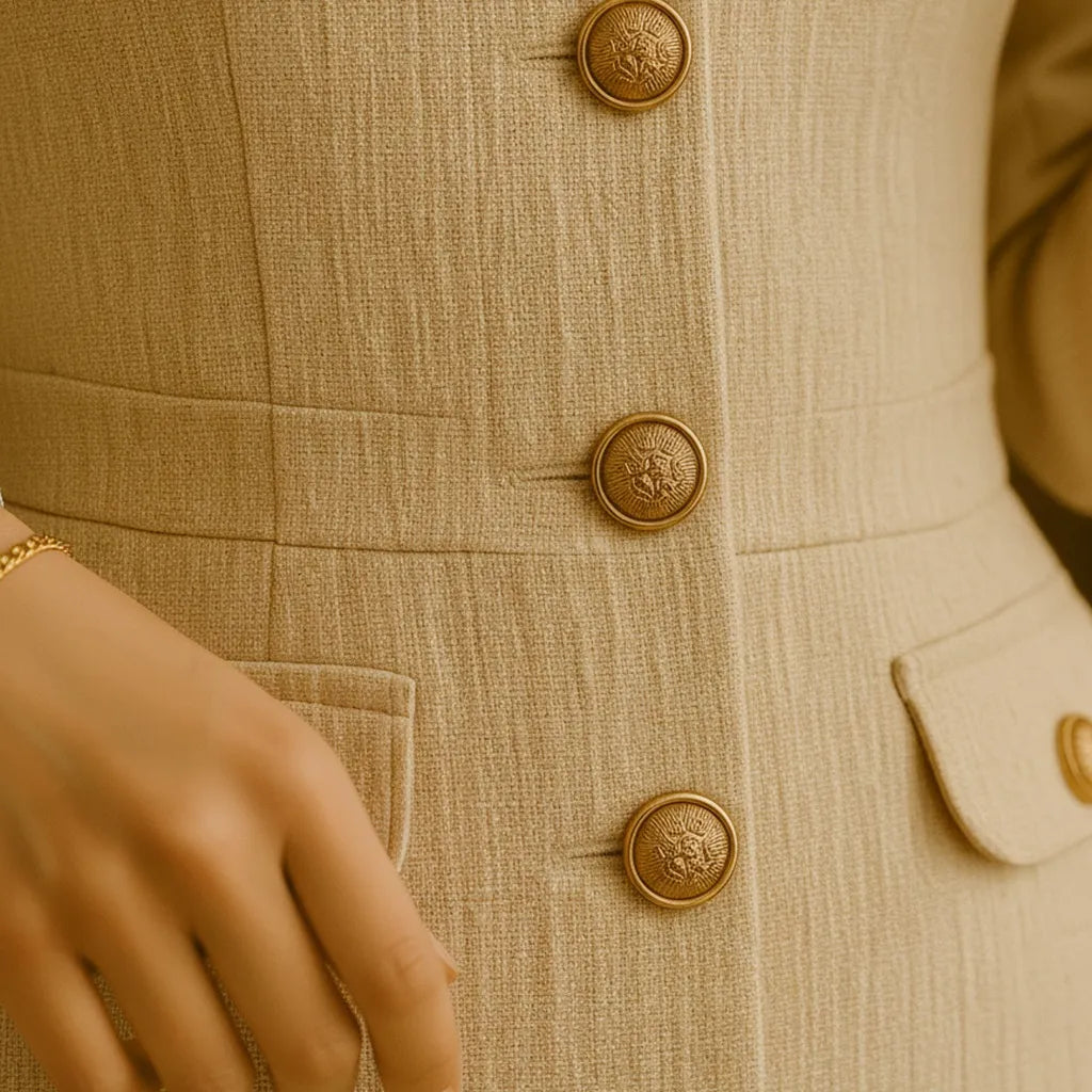 Robe Tweed Blanche