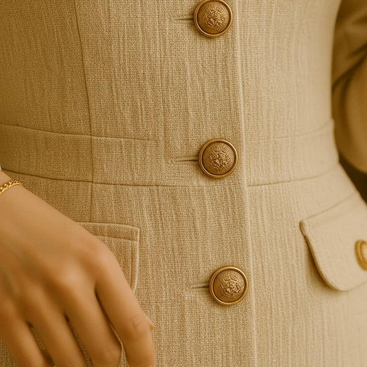 Robe Tweed Blanche