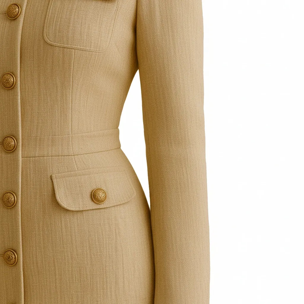 Robe Tweed Blanche