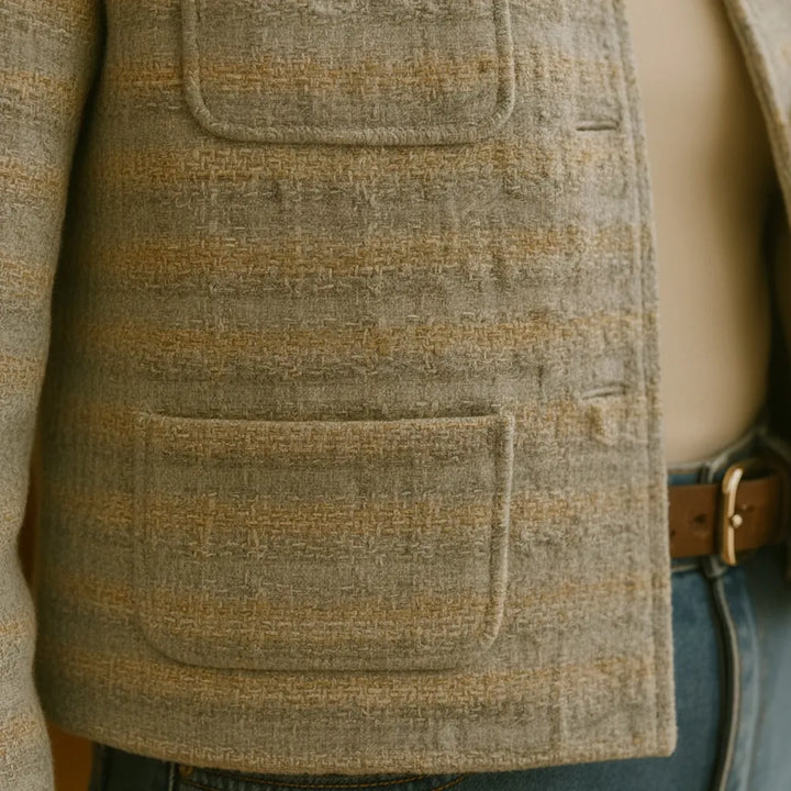 Veste Courte Tweed Femme
